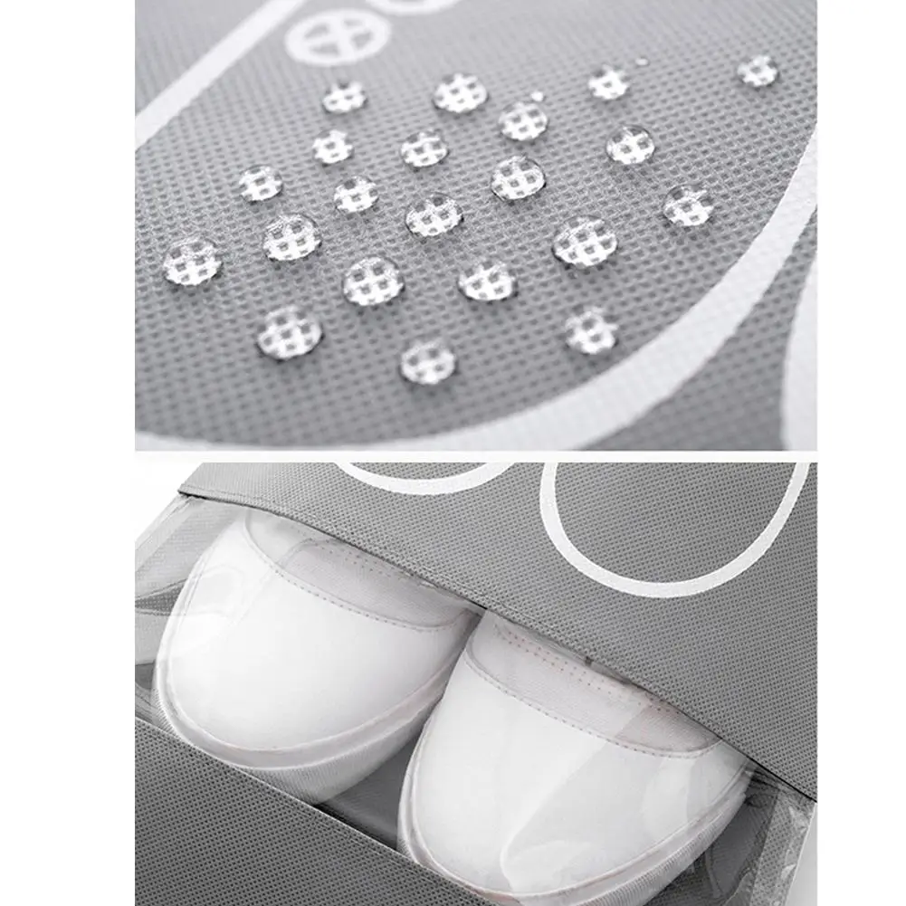 Переносная вместительная Водонепроницаемая Нетканая сумка на шнурке для обуви