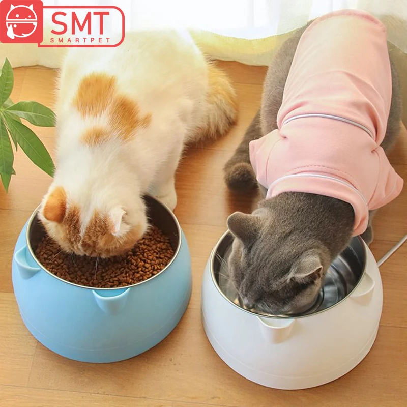 Миски для собак и кошек на 15 градусов милые чаши из нержавеющей стали кормления