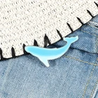 Одинокий синий кит эмали штырь дельфинами рыбками и морских животных джинсовые куртки рубашка брошка на лацканы для мужчин и женщин с рисунком бижутерия значки подарки