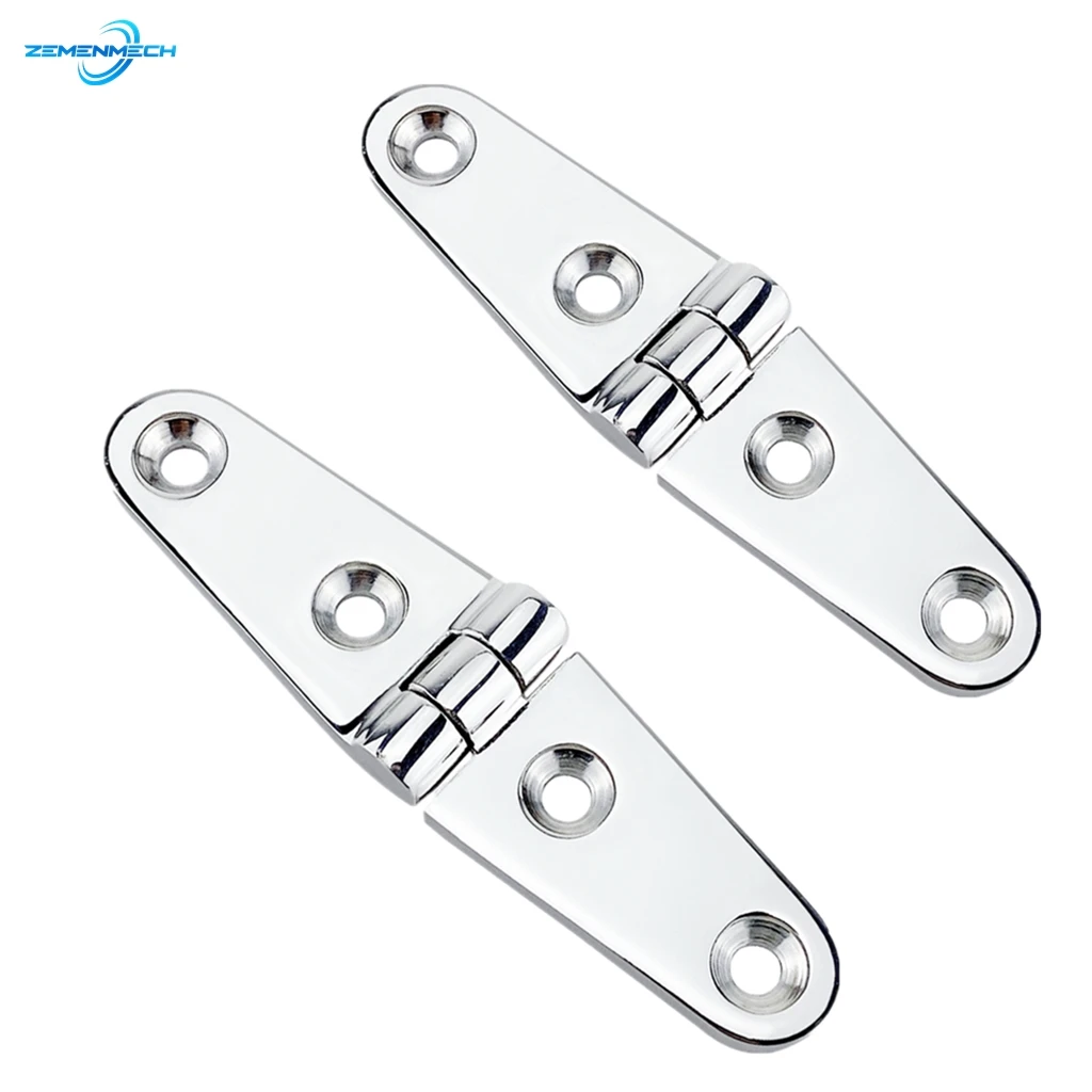 

2PCS Furniture Hardware Marine Grade 26*102mm Cast Boat Caravan RV Deck Hinge Cupboard Cabinet Drawer Door Strap Butt Hinge