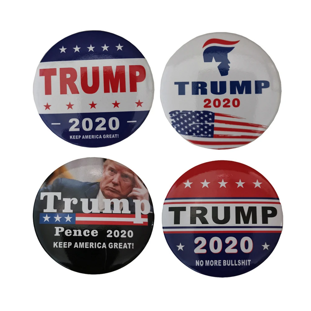 Trump 2020 брошь на выбор TRUMP KEEP AMERICA большая с принтом унисекс 4 8 см диаметр особое