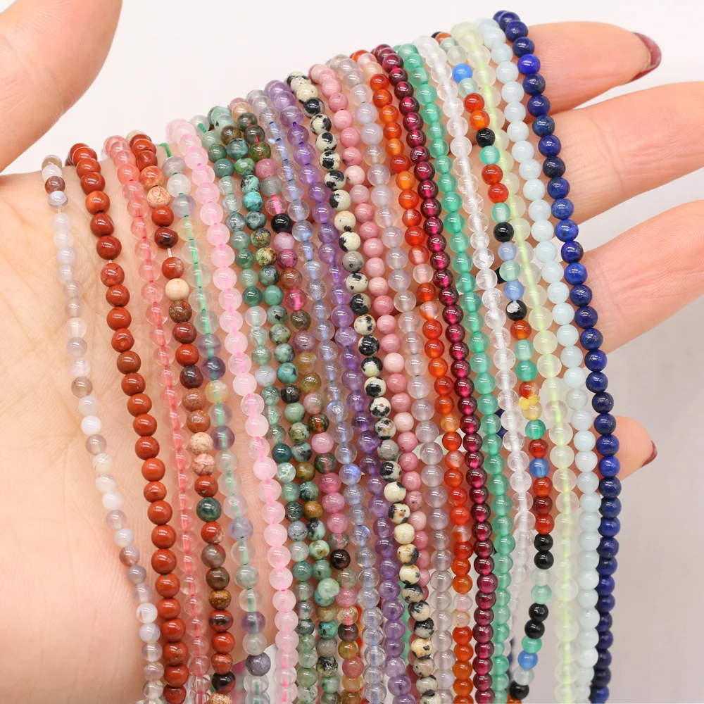 Натуральный камень аметисты Агаты гранат бусины 2 3 4 мм маленькие Свободные