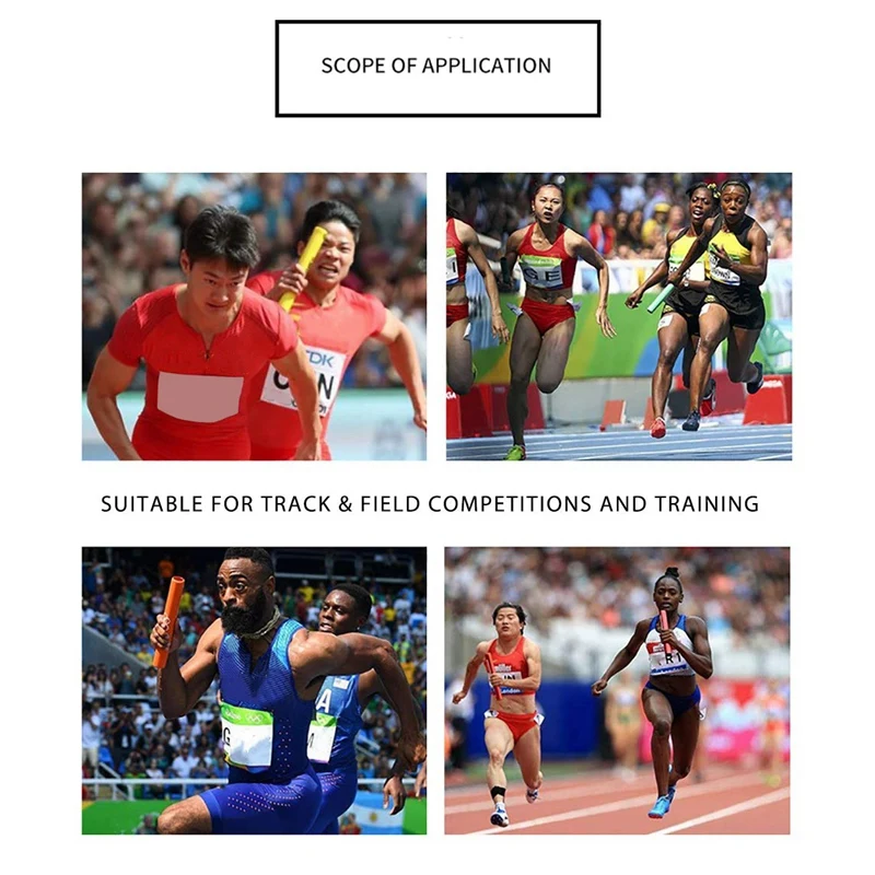 4 PCS Aluminum Relay Batons Track and Field Athletics Running Racing Match Game Sport Tool Training | Спорт и развлечения