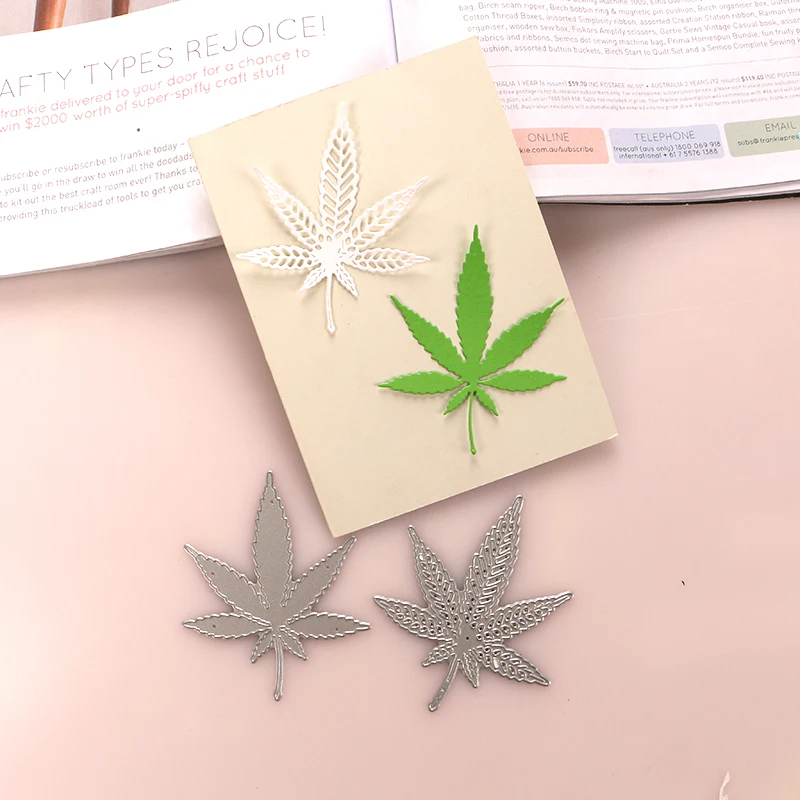 

DUOFEN METAL CUTTING DIES maple leaves cutout solid stencil DIY Scrapbook Paper Album 2020 new