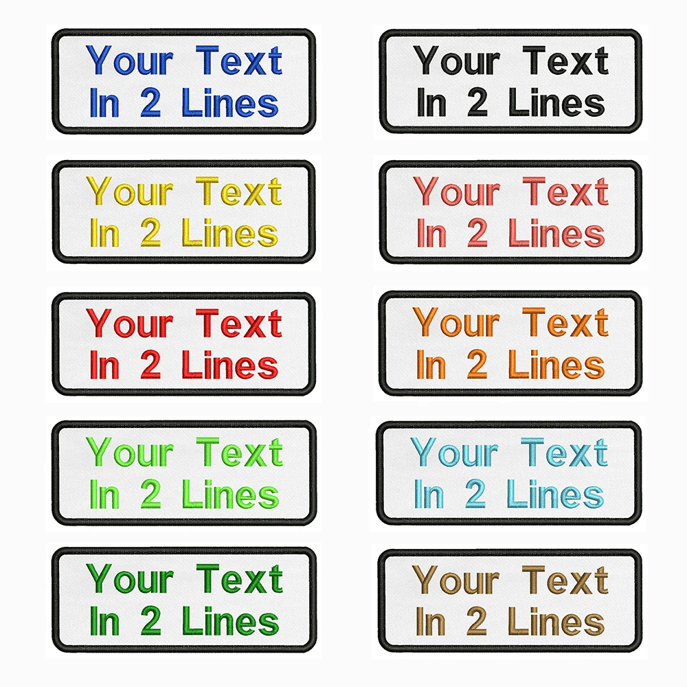 Белый фон 10x4 см вышивка с именем под заказ|Заплатки| |