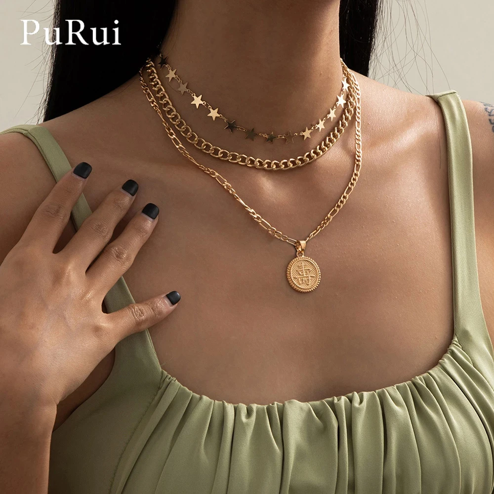 Сладкая многоцветная детская многослойная Star для женщин ожерелье колье