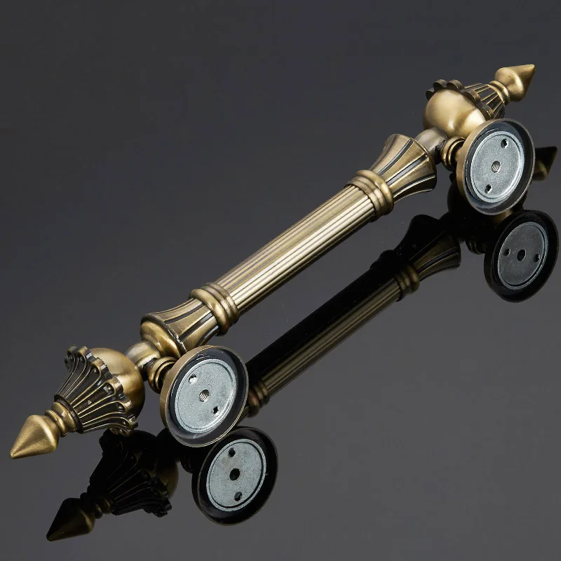 

European Retro Push Door Handles Antique Wooden Door Handle and Knobs for Outdoor Gate Door Hardware