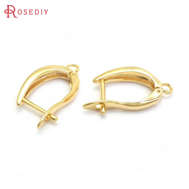 (37206)6 шт. 17 мм с покрытыем цвета чистого 24 каратного золота Цвет латунь Луна Форма