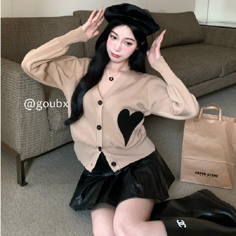 

2021 Autumn Winte Sweater Women Tops Knitted Pullover Korean Style Cardigan Soft Warm Pull Thick Outwear