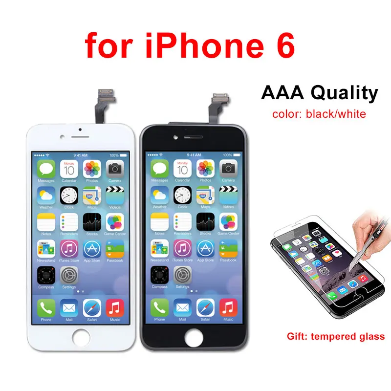 For iPhone 6 5S 5 4S 4 LCD Display AAA Quality Touch Screen Digitizer Assembly Pantalla for iPhone 6 Screen Replacment Ecran