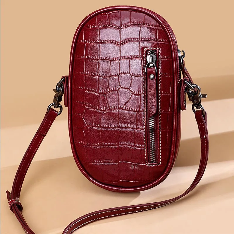 Чехол бумажник для мобильного телефона тисненый крокодиловый узор из коровьей