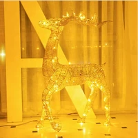 40cm christmas iron led deer light oranments merry christmas decor for home 2022 happy new year naviidad gifts table pendants