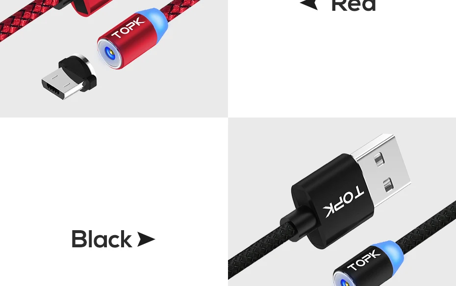 1 м Магнитный 2.4A кабель быстрой зарядки, кабель Micro usb type C магнитное зарядное устройство для IPhone XR XS Max samsung huawei XiaoMi Redmi Note 7