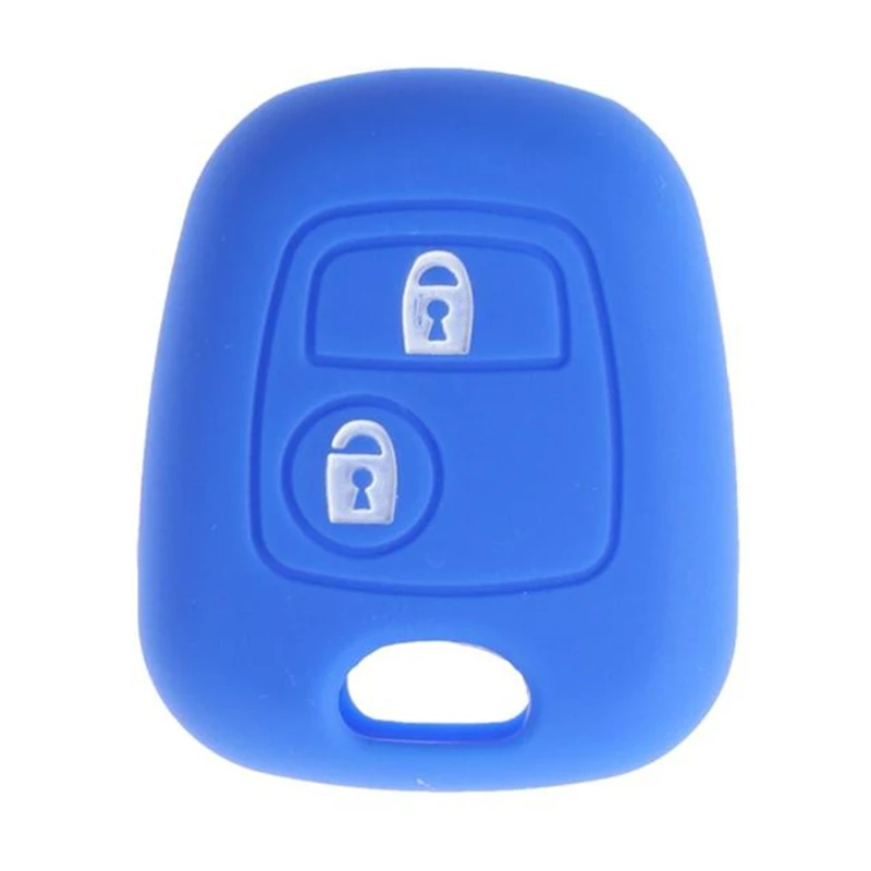 2 шт./лот Цветной силиконовый чехол для ключей 206 307 207 черный синий защита