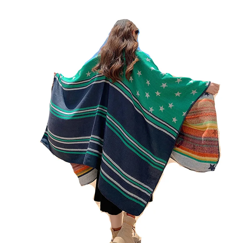 

Women's Shawl Fashion Star Pattern Desert Travel Acrylic Shawl