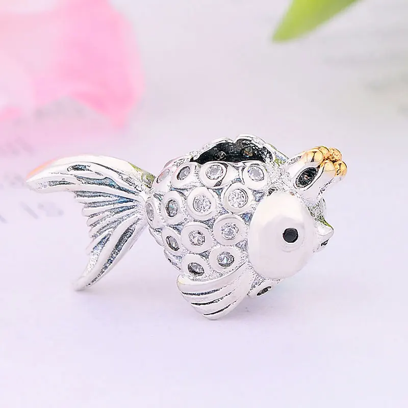 Сказочная Золотая рыбка из стерлингового серебра 925 пробы корона принцессы с