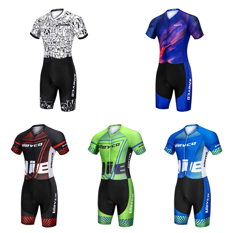 

Summer Jumpsuit Cycling Shorts Triathlon Suit Short Sleeve Ciclismo Tights Bodysuit Outdoor Sportswear Adult Racing For Bicycle
