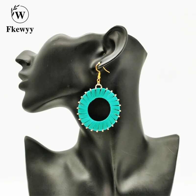 

Fkewyy Earrings For Women Gothic Accessories Round Luxury Korean Earrings Punk Designer Earring Wedding Accessories Gift Party