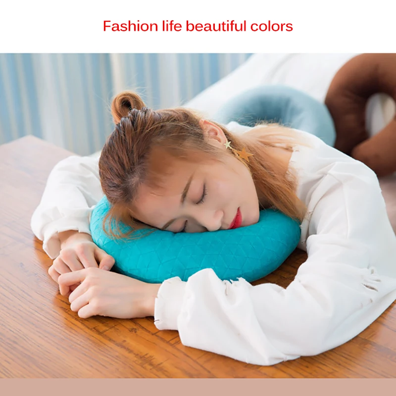 

Velvet U Shaped Slow Rebound Memory Foam Pillow Neck Pillows Health Care Headrest For Body Office Flight Car Traveling Practical
