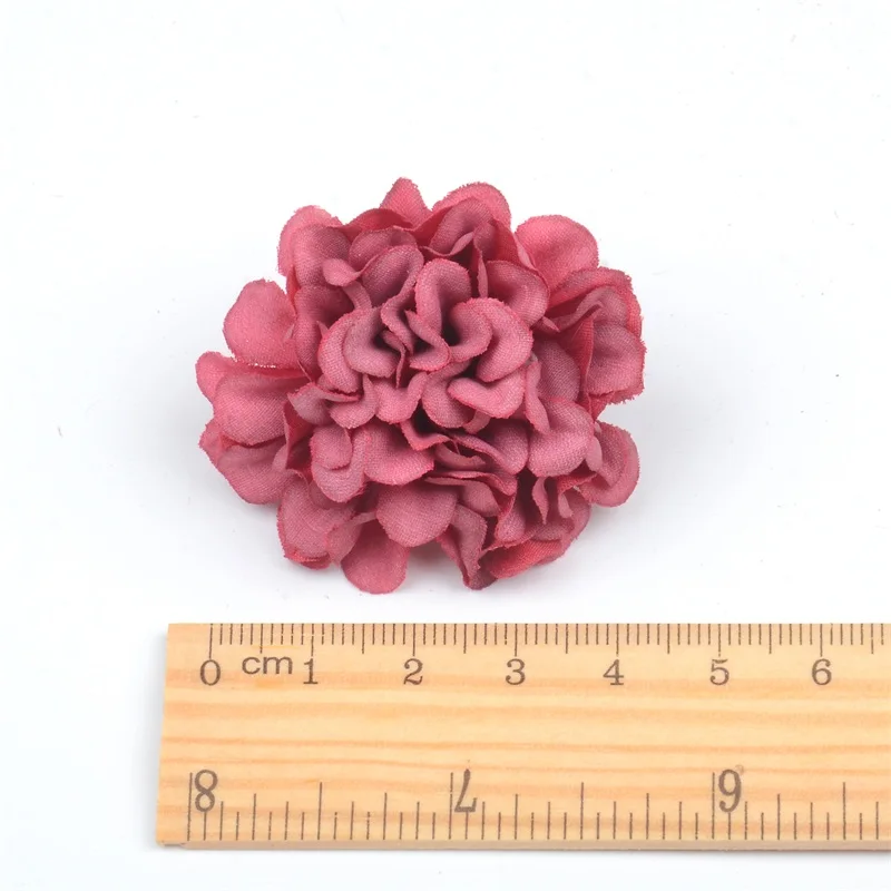 

50pcs/lot Cheap Artificial Flower Silk Hydrangea Head For Wedding Decoration DIY Wreath Scrapbooking craft Fake Flowers