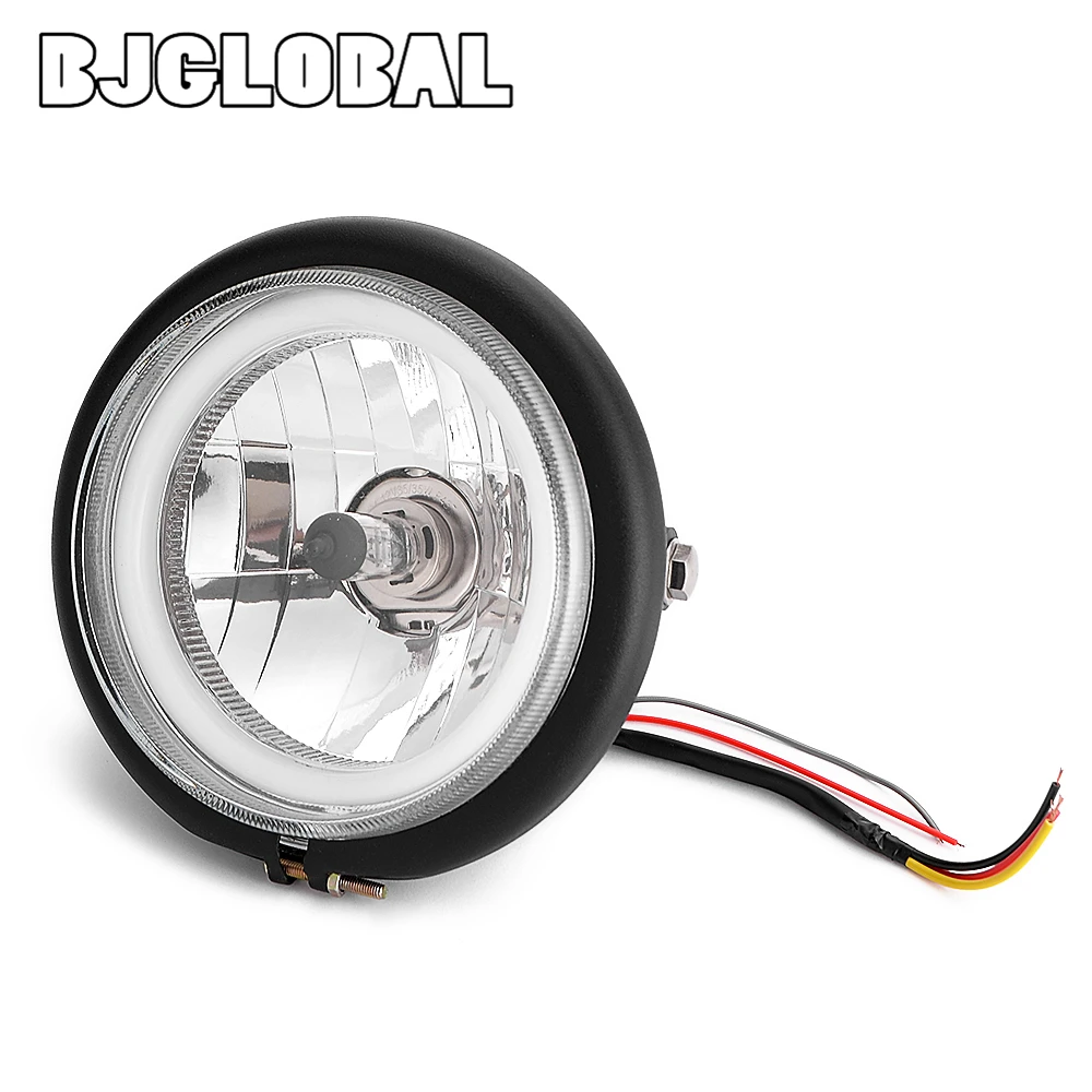 Фара для мотоцикла 6 5 &quot круглая фара в стиле ретро дальнего и ближнего света DRL
