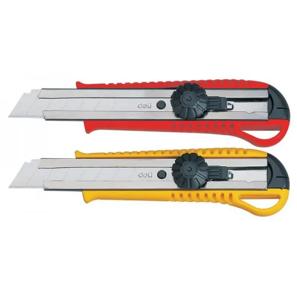 Knife stationery deli e2044 Shire. Lez. 18mm retainer reinforced steel assorted blister | Utility