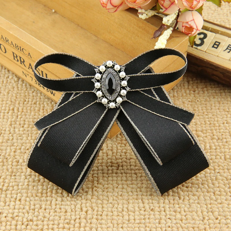 I Remiel Милая женская рубашка с бантиком из ленты рабочая одежда брошь для галстука