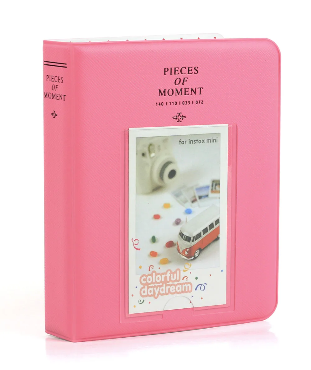 Flamingo Pink Дополнительный фотоальбом с 64 карманами/фотоальбом/угловые наклейки для FujiFilm Instax Mini 8, Mini 9 7s 50 90 Fuji Films Paper - Цвет: Flamingo Pink