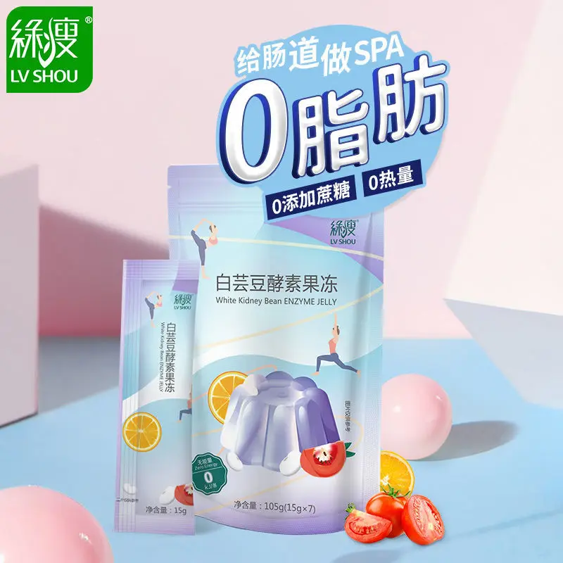 Зеленый тонкий фермент белой фасоли желе без пробиотиков составной порошок для
