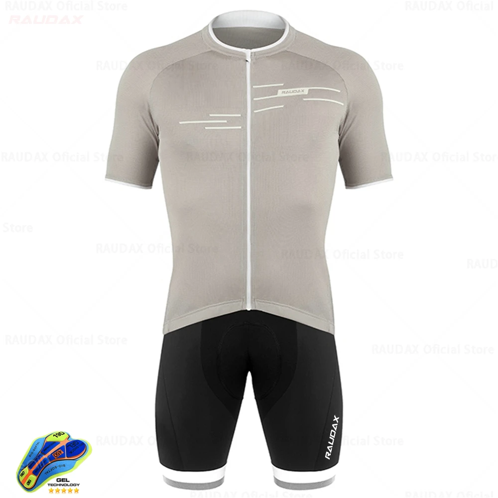 

2021 Raudax men bike Jersey Anti-UV Cycling Clothes Ropa De Ciclismo specialized MTB Bib pants Cycling jersey set bicycle suit