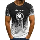 2020 высокое качество S-4XL брендовые принтованные Skoda 100% футболка летние мужские футболки с коротким рукавом Футболка камуфляжной расцветки, футболка с короткими рукавами для девочек на каждый день