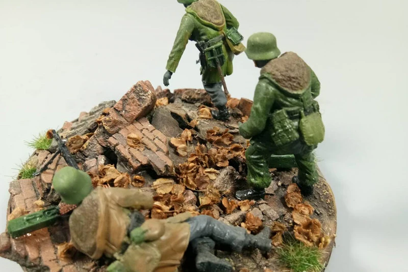 Один пакет Diorama лист Увядшие листья Военная имитация пейзаж ландшафт Модель Дерево Материал PJ12