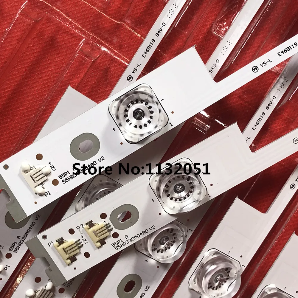 

9Pieces/lot FOR TCL B55A769U Y55A580 L55P1S-F LCD backlight bar 55P1 A 55HR330M04A0 V2 LCD bar 4 LAMPS 100%new