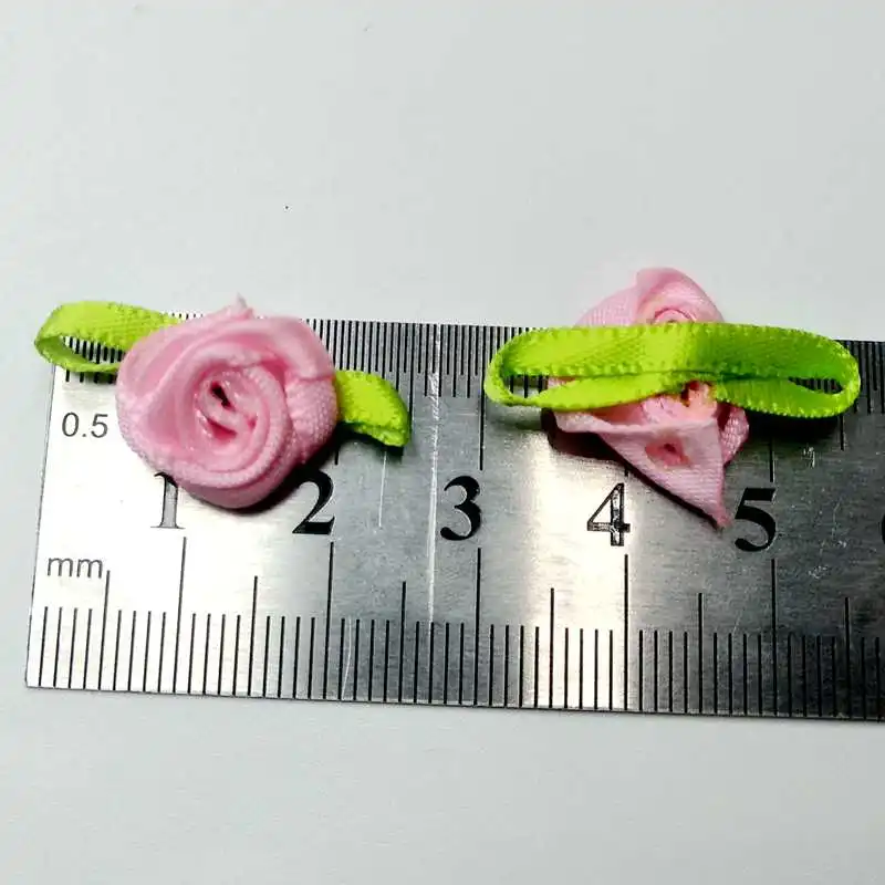 100 шт. лента розового цвета цветы ручной работы товары для одежды Швейные