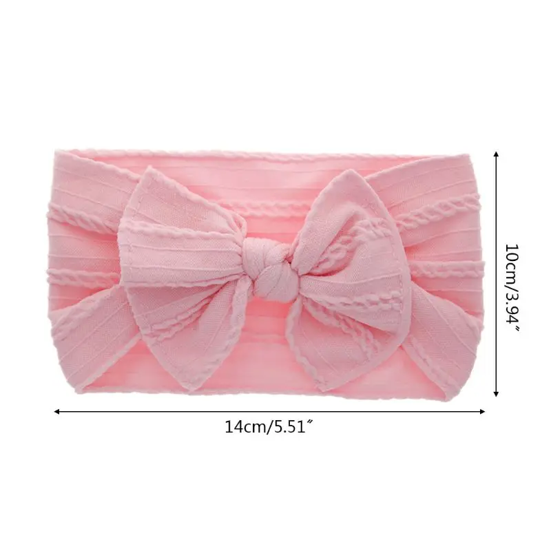

8Pcs/Set Baby Girls Lovely Bow Hairband Hemp Pattern Elastic Wide Headband Stretch Knot Bandanas Turban Headdress