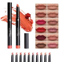 10 color matte lipstick pencil waterproof long lasting sexy red lipstick non stick cup lip color pencil cosmetics wholesale
