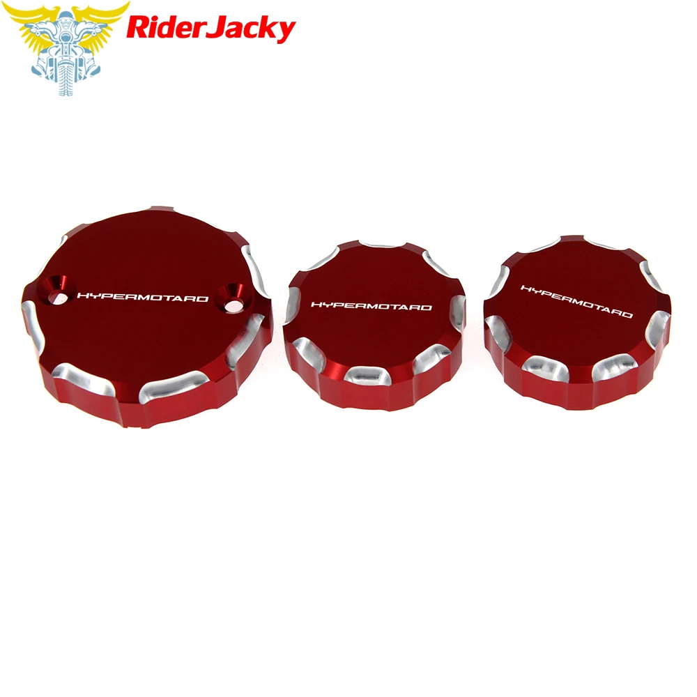 

Motorcycle Front Brake Clutch & Rear Brake Fluid Reservoir Cover Cap For Ducati Hypermotard 1100 2007-2012 2008 2009 2010 2011