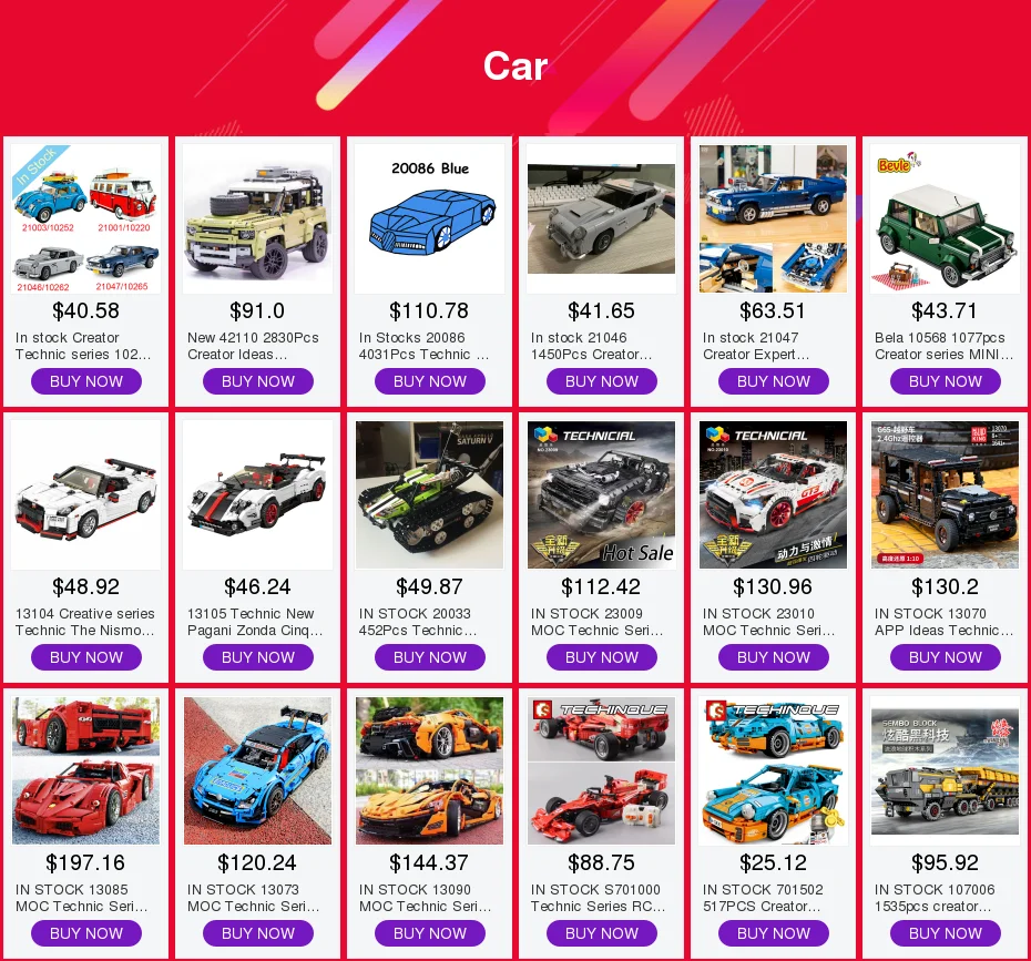 In Stocks 20086 4031Pcs Technic Car Series Supercar Bugattis Model Building Blocks Bricks Kids Toys Christmas gift 42083