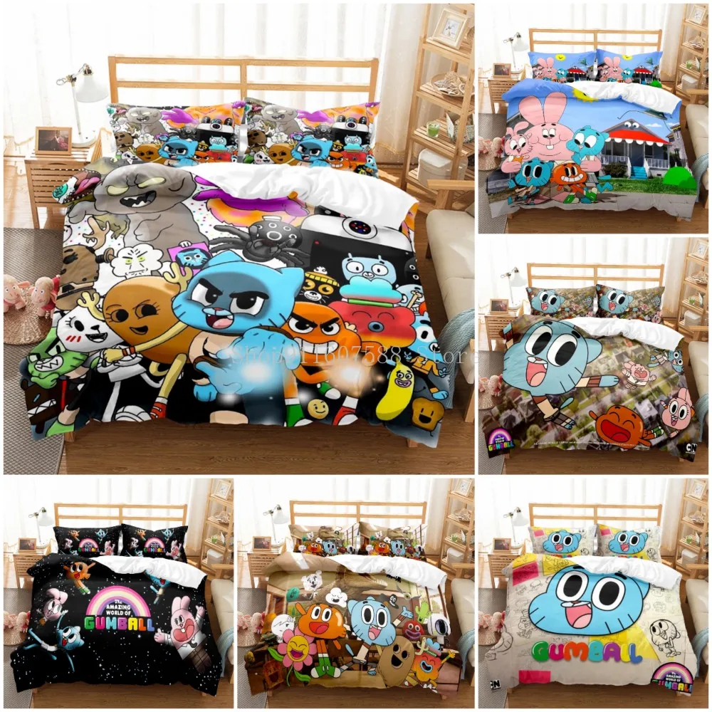 

Комплект постельного белья 3D Kawaii, пододеяльник для игр в стиле жевательных мячей, детские подарки, мягкое одеяло, покрывало, мультяшное пост...