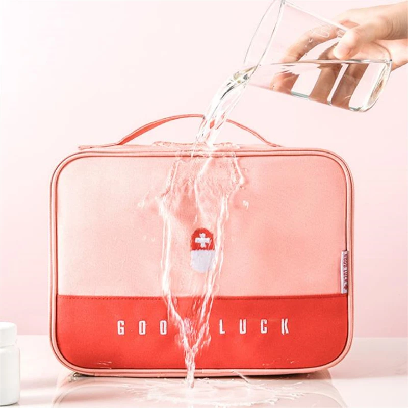 

Thickened Medicine Bag Large-Capacity Layered First Aid Kit Medicine Cabinet Waterproof Portable Travel Survival Kit Empty Bag