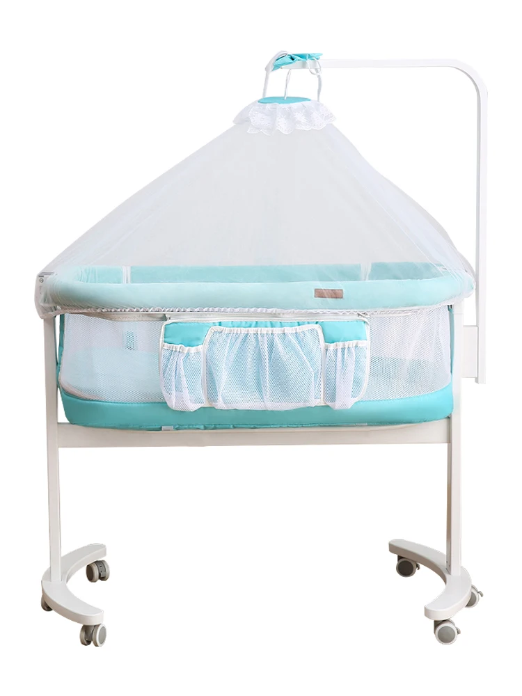 Crib Joint Baby Bed Newborn European Style Portable Multi-Functional Babies Movable Primary