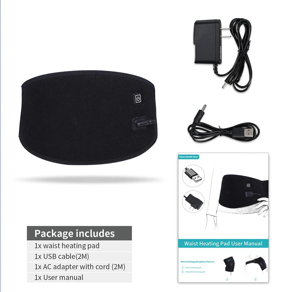 

Electric Heating Waist Pad Waist Warmer Corset Belt Women Period Low Back Pain Relief Lumbar Support Bandage Uterus Warmer