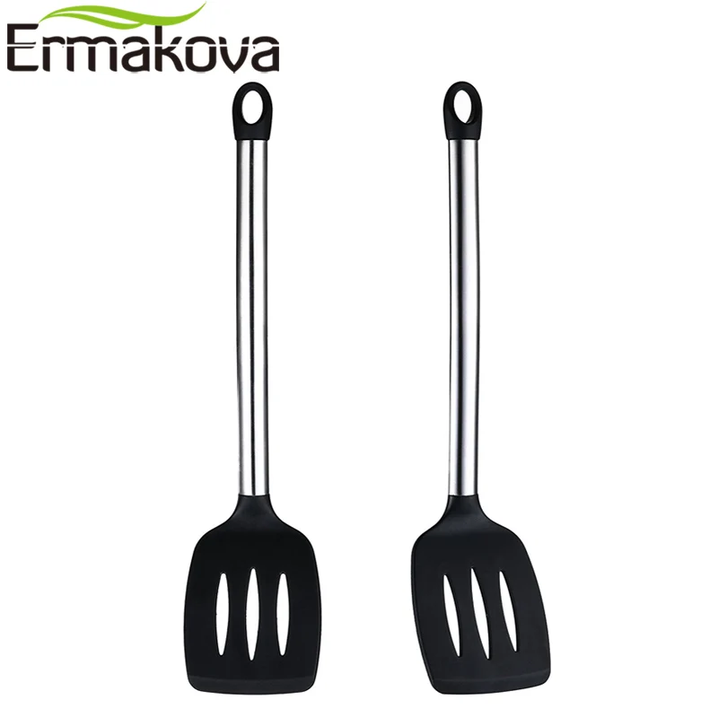 ERMAKOVA силиконовая паста вилка Тернер шпатель ковш кухонная Ложка Ручка из