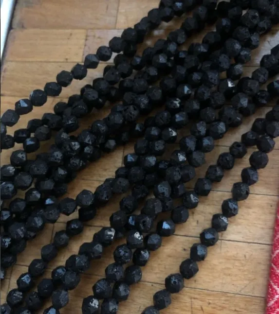 

faceted lava stone beads