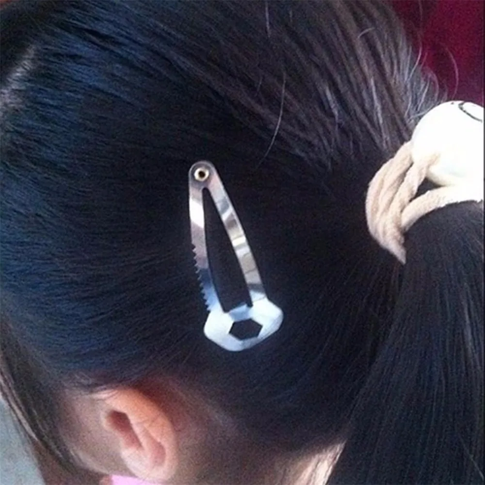 Открытый Мини инструмент Многофункциональный зажим для волос из нержавеющей