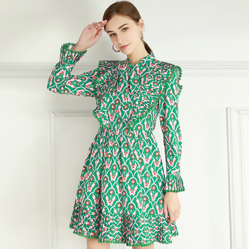 

Summer Printed Cardigan Slim-Fit High Waist Loose Midi Skirt Sheath Temperament Commute Green Korean Style Clothing