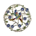 Брошь бижутерная Птицы (Замок-булавка, Разноцветный) 56358