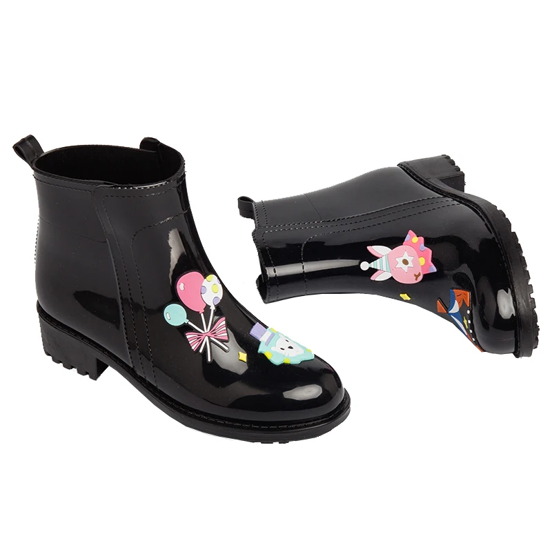 Обувь женская Ботинки женские Резиновые сапоги ПВХ Водонепроницаемые Ботильоны