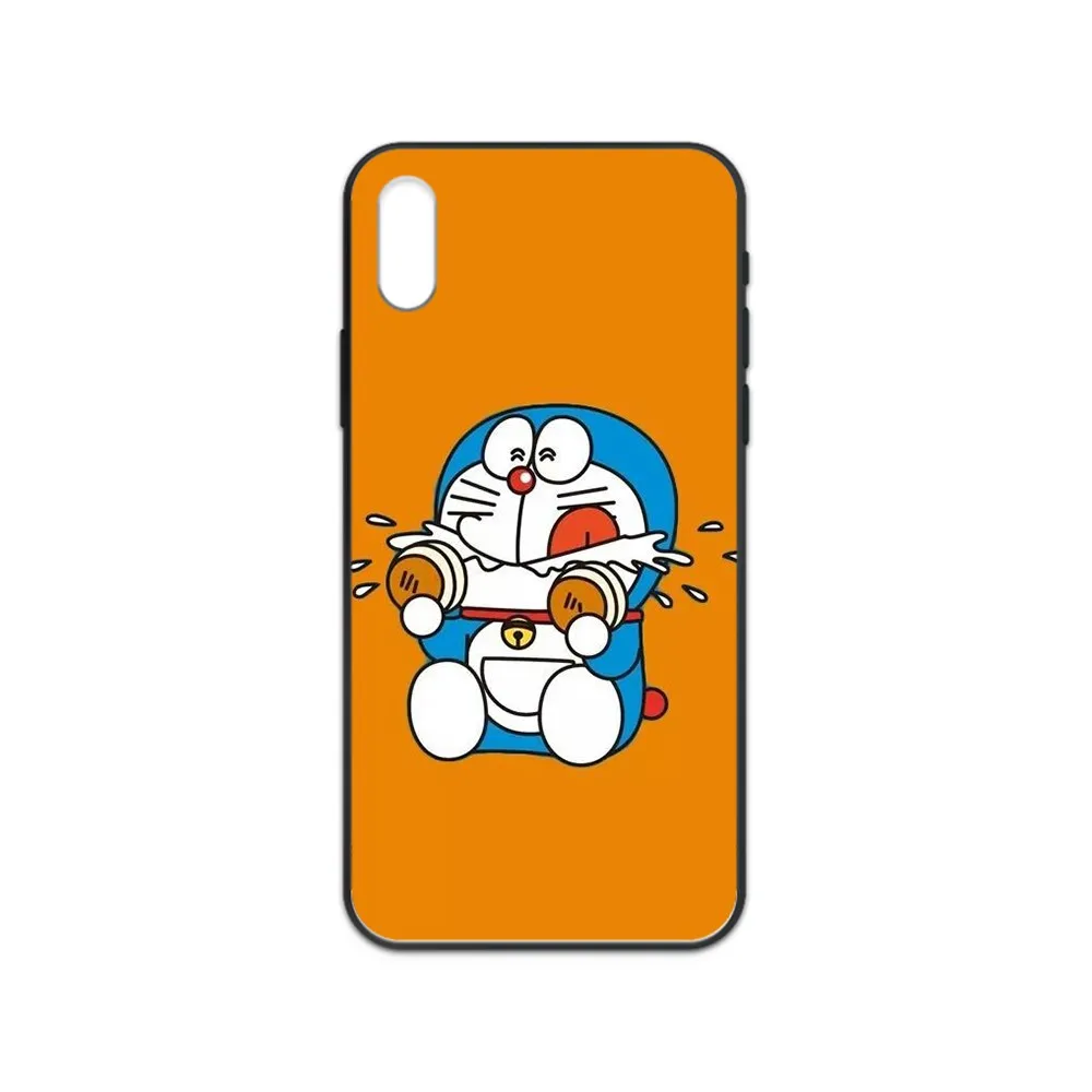 Doraemon Cartoon Cute Lovely Etui black Phone case cover hull For iphone 4 4s 5 5S SE 5C 6 6S 7 8 plus X XS XR 11 PRO MAX 2020 | Мобильные