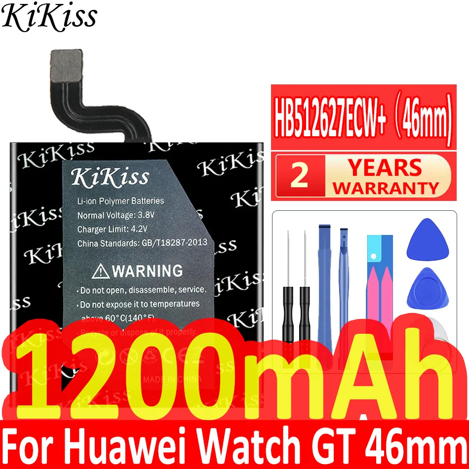 

Original KiKiss Replacement Battery HB512627ECW+ for Huawei Watch GT FTN-B19 Rechargeable Battery 1200mAh